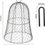 5 Cloches Alambre Jardín 16x13pulg Cúpula Negra Metal Resistente