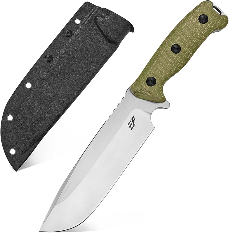 Cuchillo EDC hoja fija acero AUS-10 mango Micarta