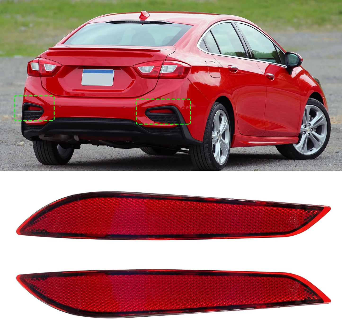 Reflector trasero Chevy Cruze 16-19 conductor y pasajero