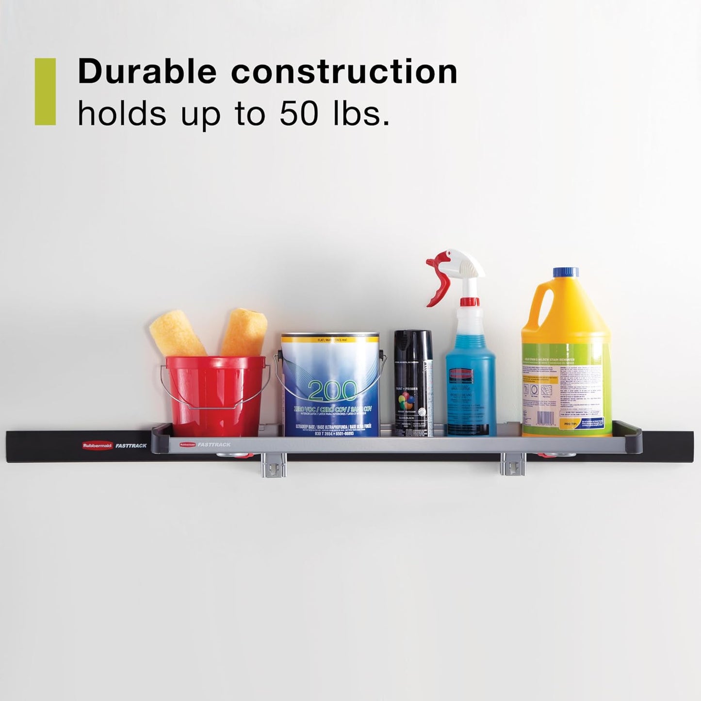 Sistema riel para estante Rubbermaid FastTrack 50lb