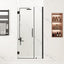 Puerta ducha pivote sin marco 35-36x72pulg vidrio templado negro