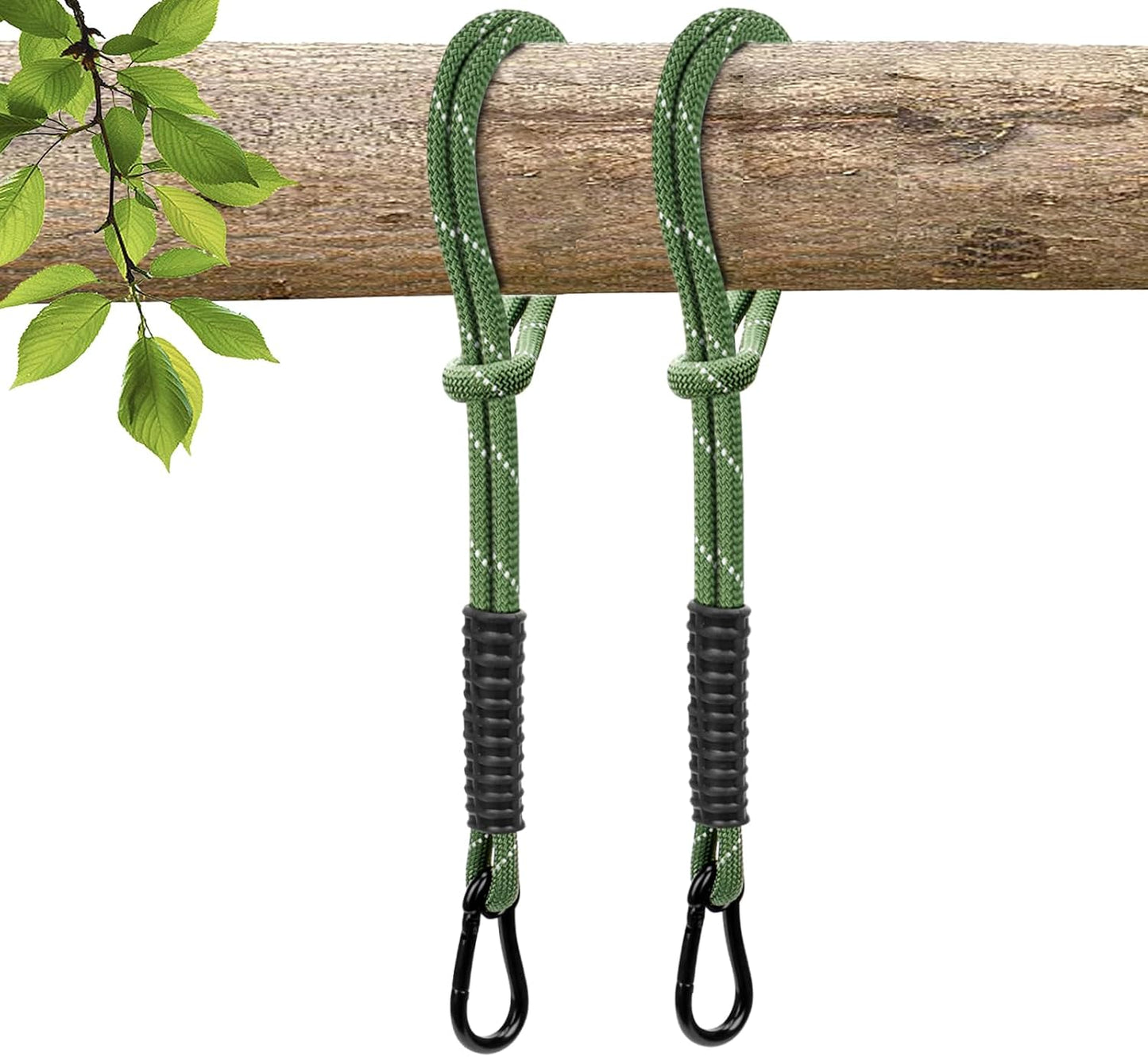 Cuerdas columpio para árbol 81" verde pack