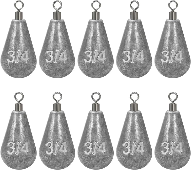 Pesas de pesca giratorias fundición 1/2-8oz agua salada