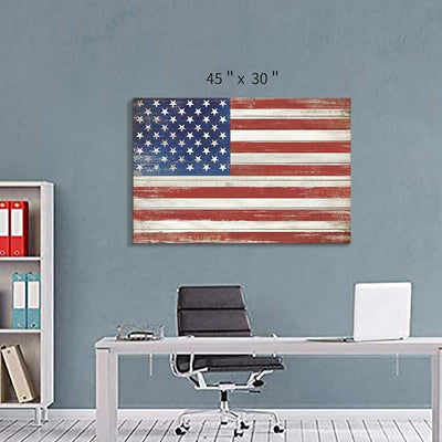 Lienzo decorativo bandera EE.UU. para sala y oficina