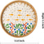 Bandeja ratán madreperla decorativa para pan café