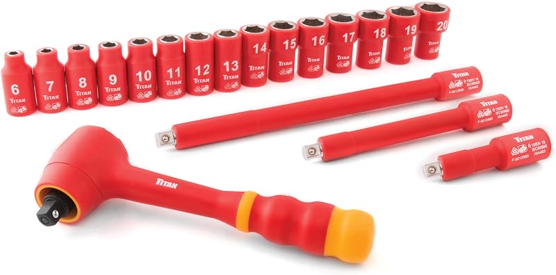 Set 19 Pzas Llaves Vaso 3/8pulg Aislamiento VDE