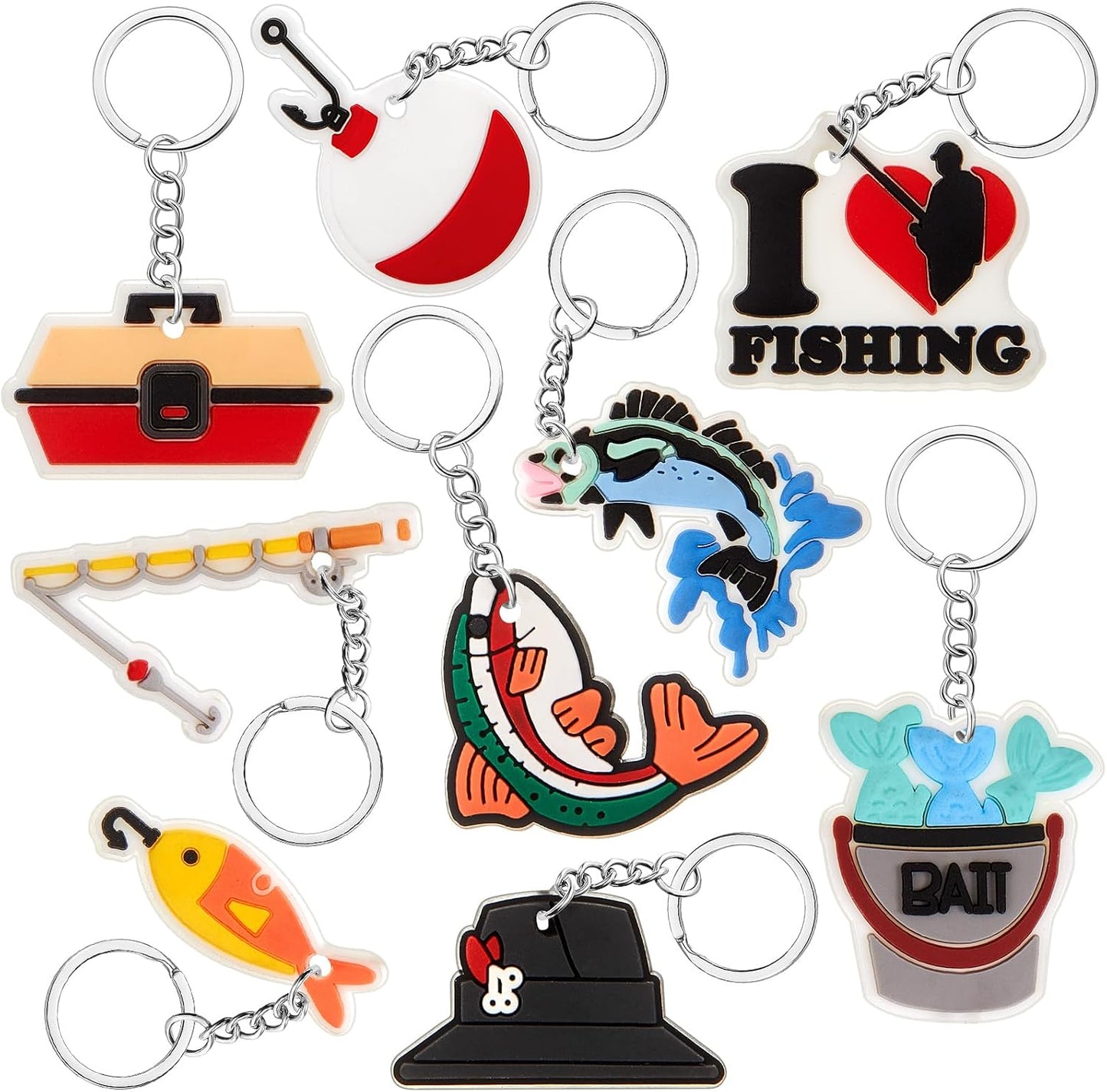 36 Pzas Detalles Fiesta Pesca Llaveros Regalo Mujer Hombre