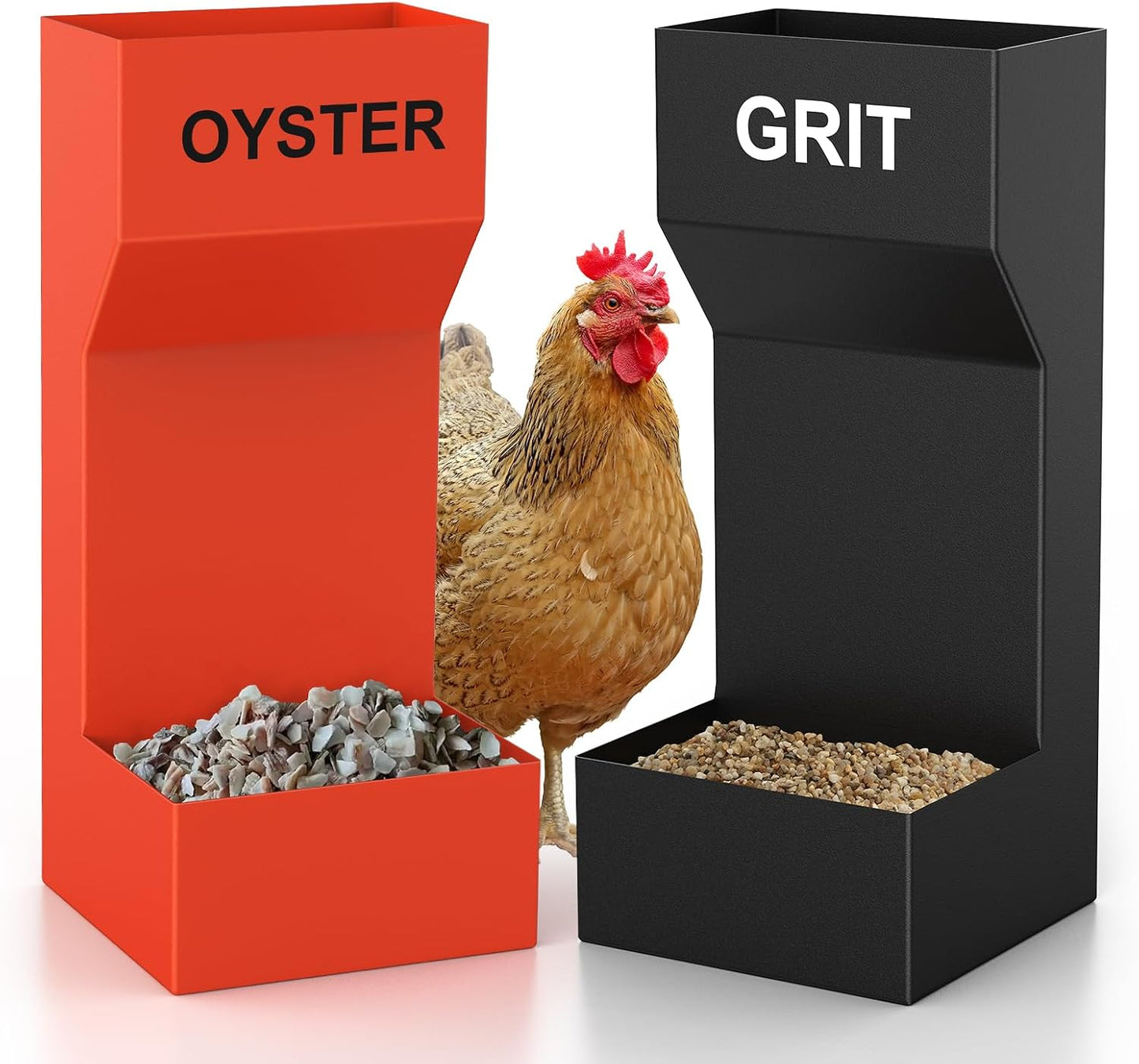 Alimentador pollo metal arena y cáscara gallinero saludable