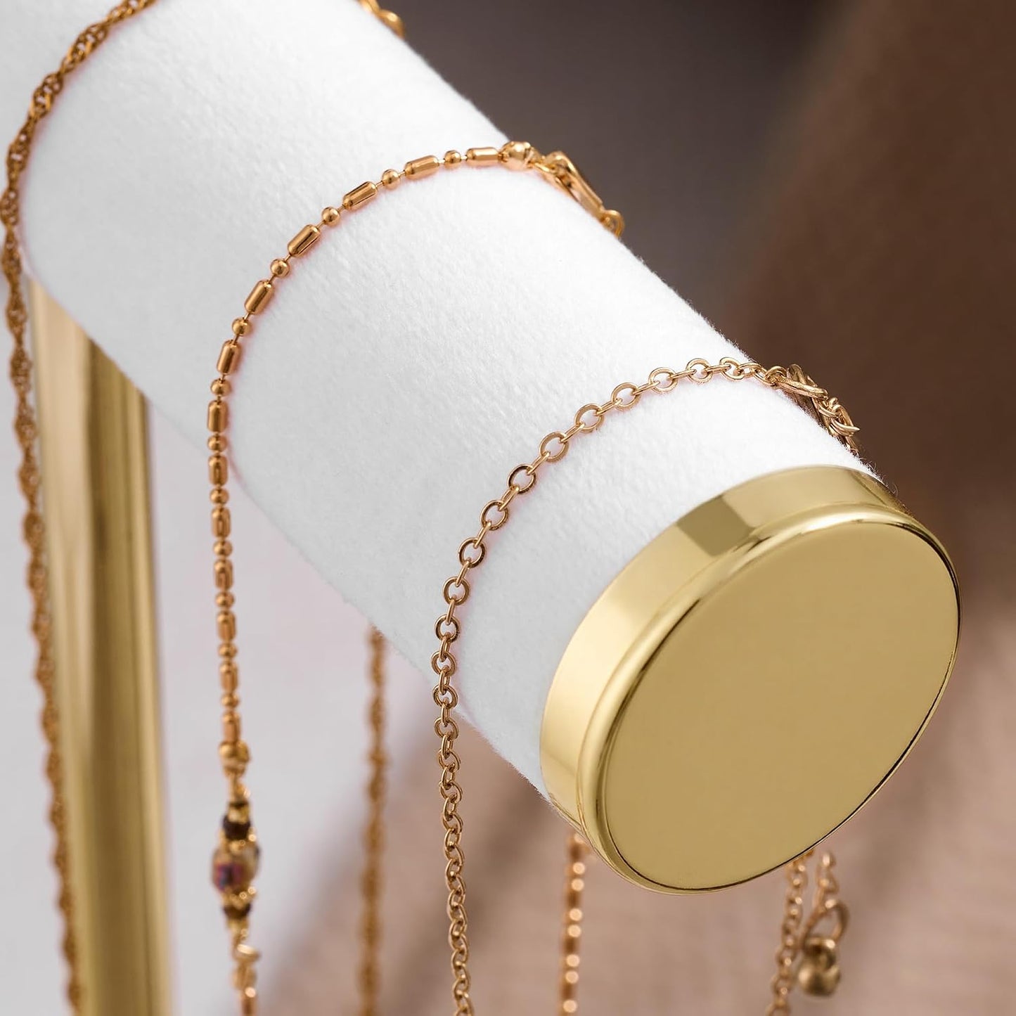 Soporte joyas terciopelo 3 niveles negro