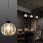 Candelabro cristal lámpara colgante 1 luz negro cocina baño