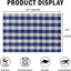 Alfombra cuadros Buffalo 4x6ft Azul Blanco lavable puerta
