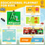 Alfombra ABC para niños sala set 59x39.4 pulg
