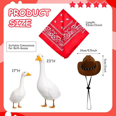 Traje vaquero ganso 23pulg sombrero bandana disfraz mascota