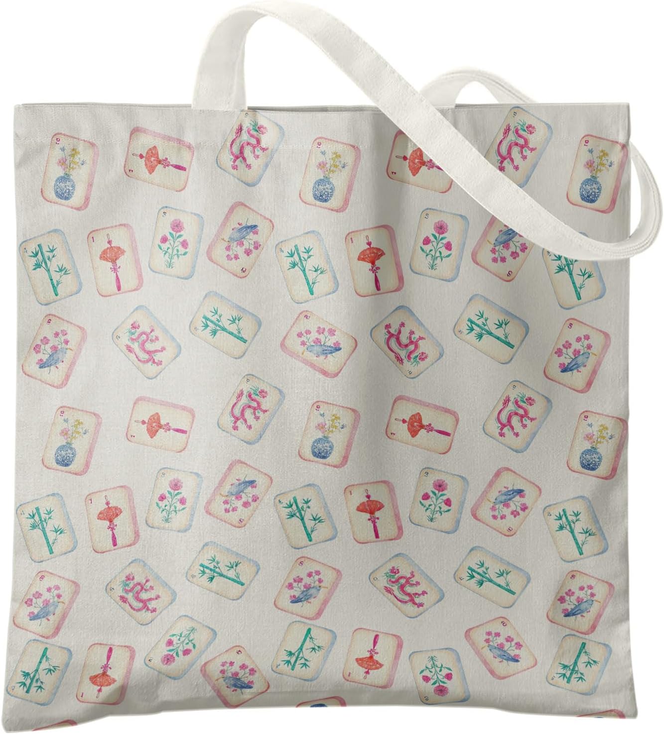 Bolsas lona retro regalos mahjong mujer