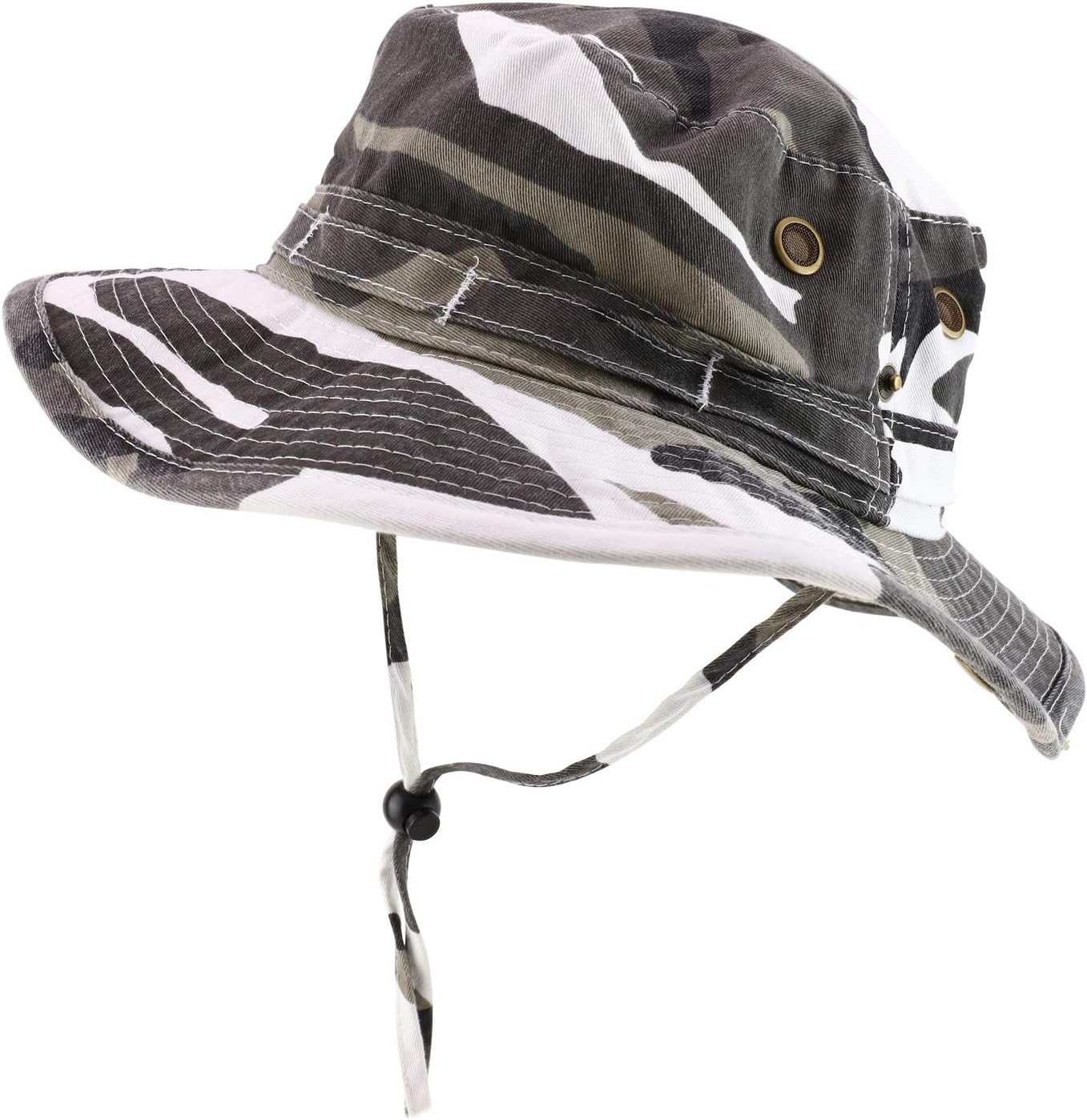 Sombrero caza cordón barbilla sarga camuflaje
