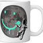 Taza Cerámica Astronauta Sonrisa Planeta Blanco