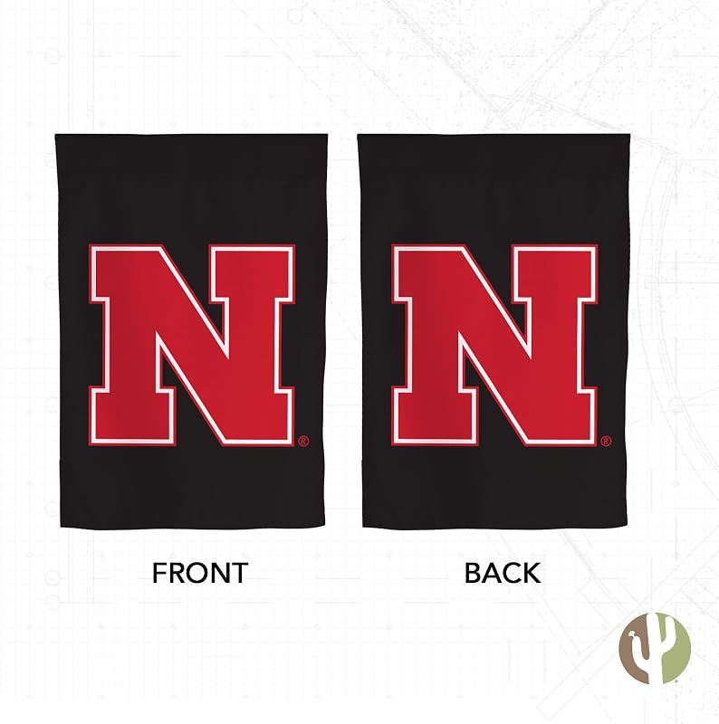 Bandera jardín Huskers NU 100% poliéster diseño E