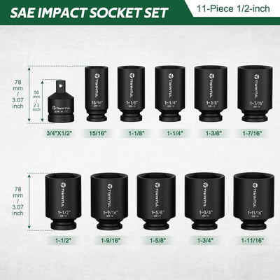 Set 11 Pzas Tuercas Eje Llaves Vaso 6 Puntos CR-MO