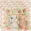 Set 4 Manteles Pascua Conejo Flores 12x18pulg
