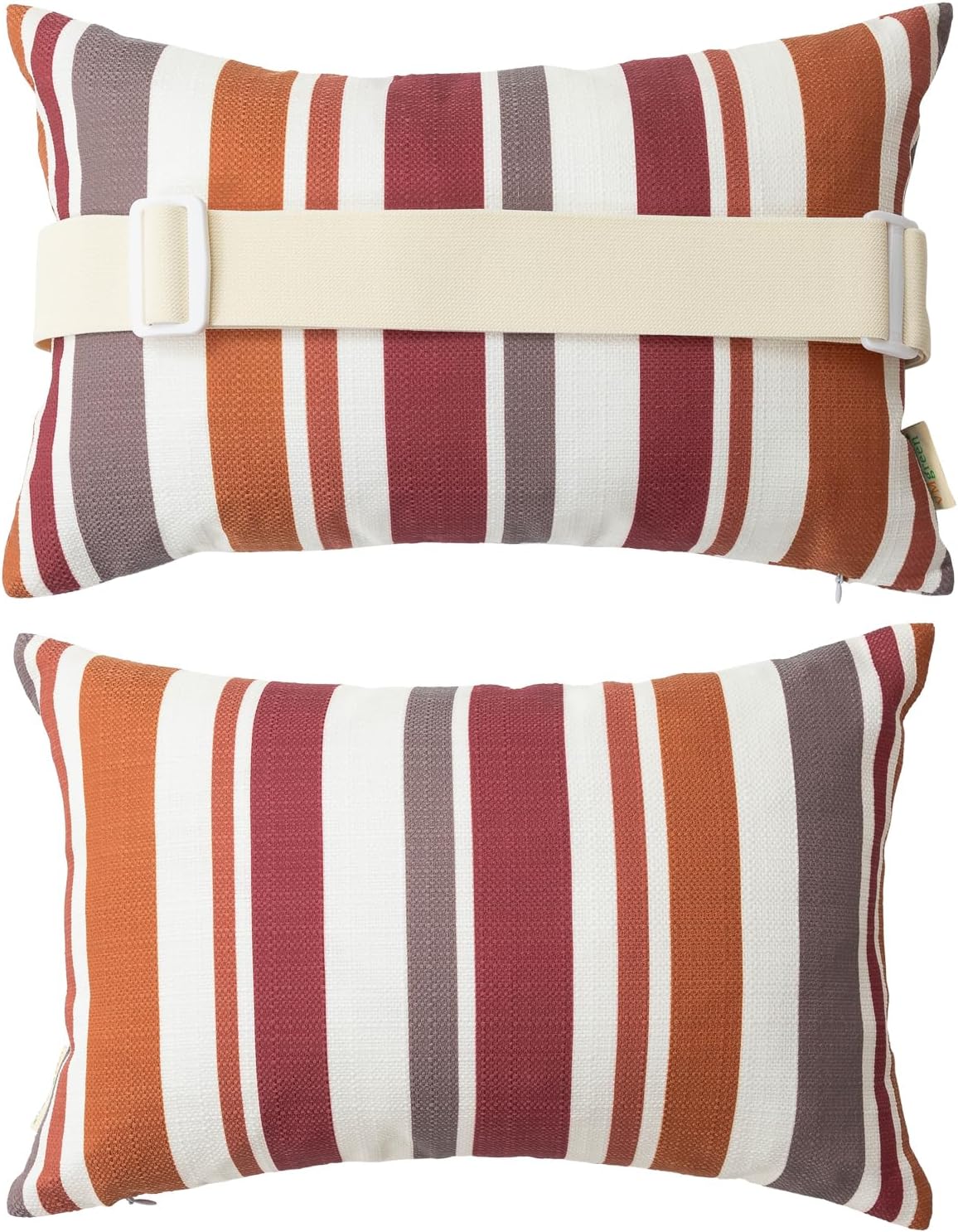 Almohada silla playa con inserto y rayas elásticas 11x pack 2