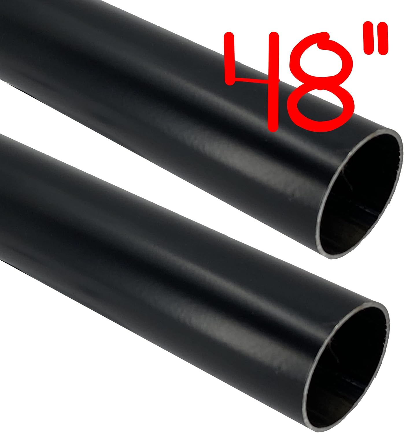 Barra redonda armario 48pulg poste ropa negro set 4