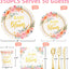 350 Pzas Decoraciones Baby Shower Rosas BabypulgadaBloom
