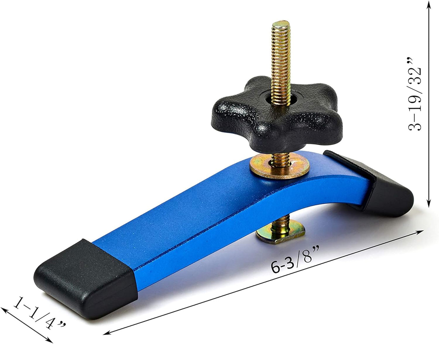 Abrazaderas T de aluminio 6063 anodizado 16,2x3,2cm