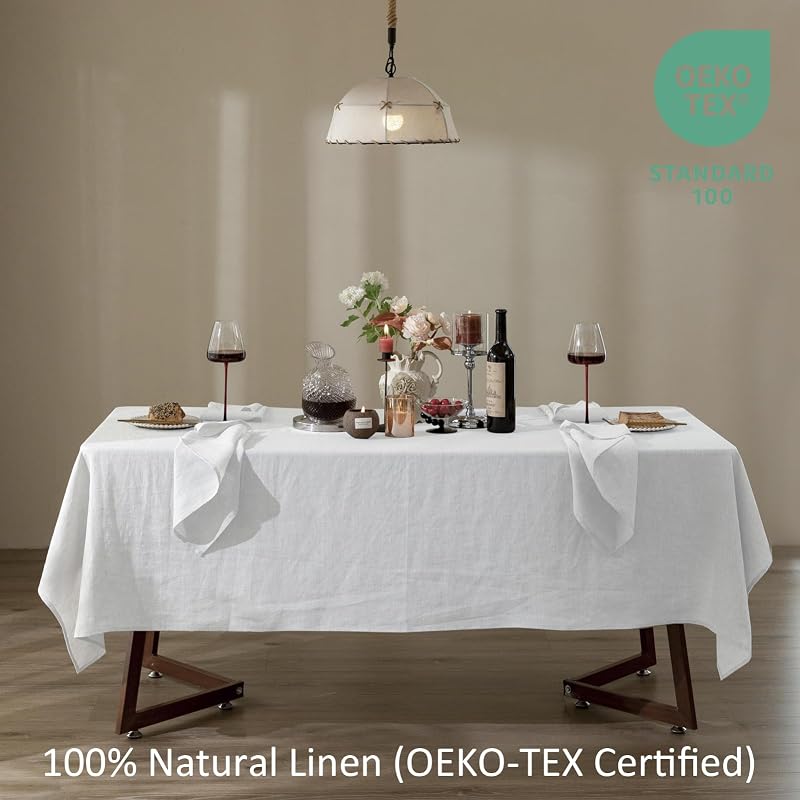 Manteles lino 60x132pulg rectangulares cocina eventos