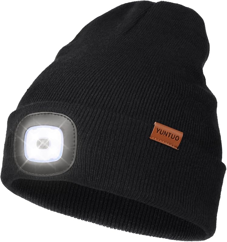 Gorro LED linterna frontal recargable USB unisex