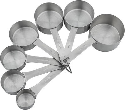 Set 7 Tazas Medidoras Acero Inox 18/8