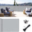 Cubierta malla gris 3x16pulg para valla privacidad patio