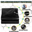 Lona negra polietileno 6x12ft 0.394pulg UV resistente