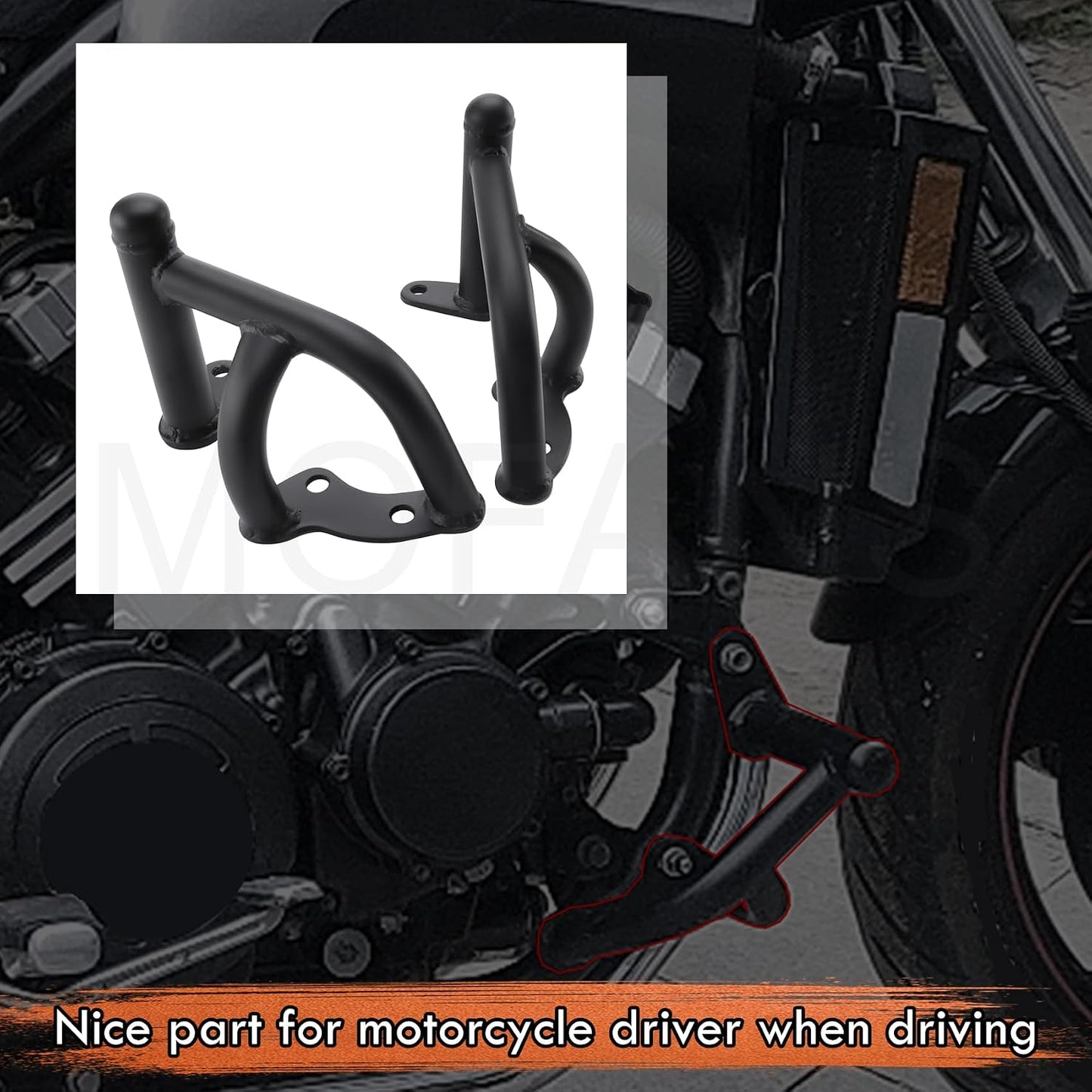 Barra choque carretera Yamaha Vmax 1200 VMX-12 91-07 negro