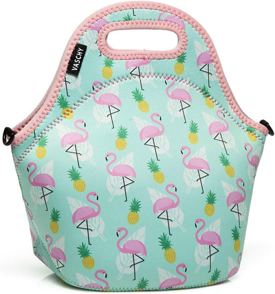 Bolsa almuerzo niña neopreno correa ajustable flamenco