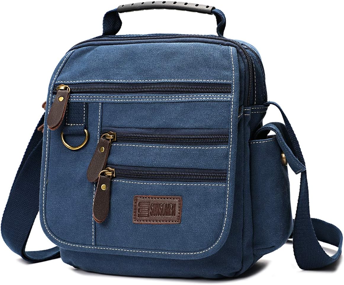 Bolso lona para hombre hombro pequeño cruzado multifunción