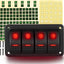 Panel interruptor basculante 4 bandas 12/24V aluminio