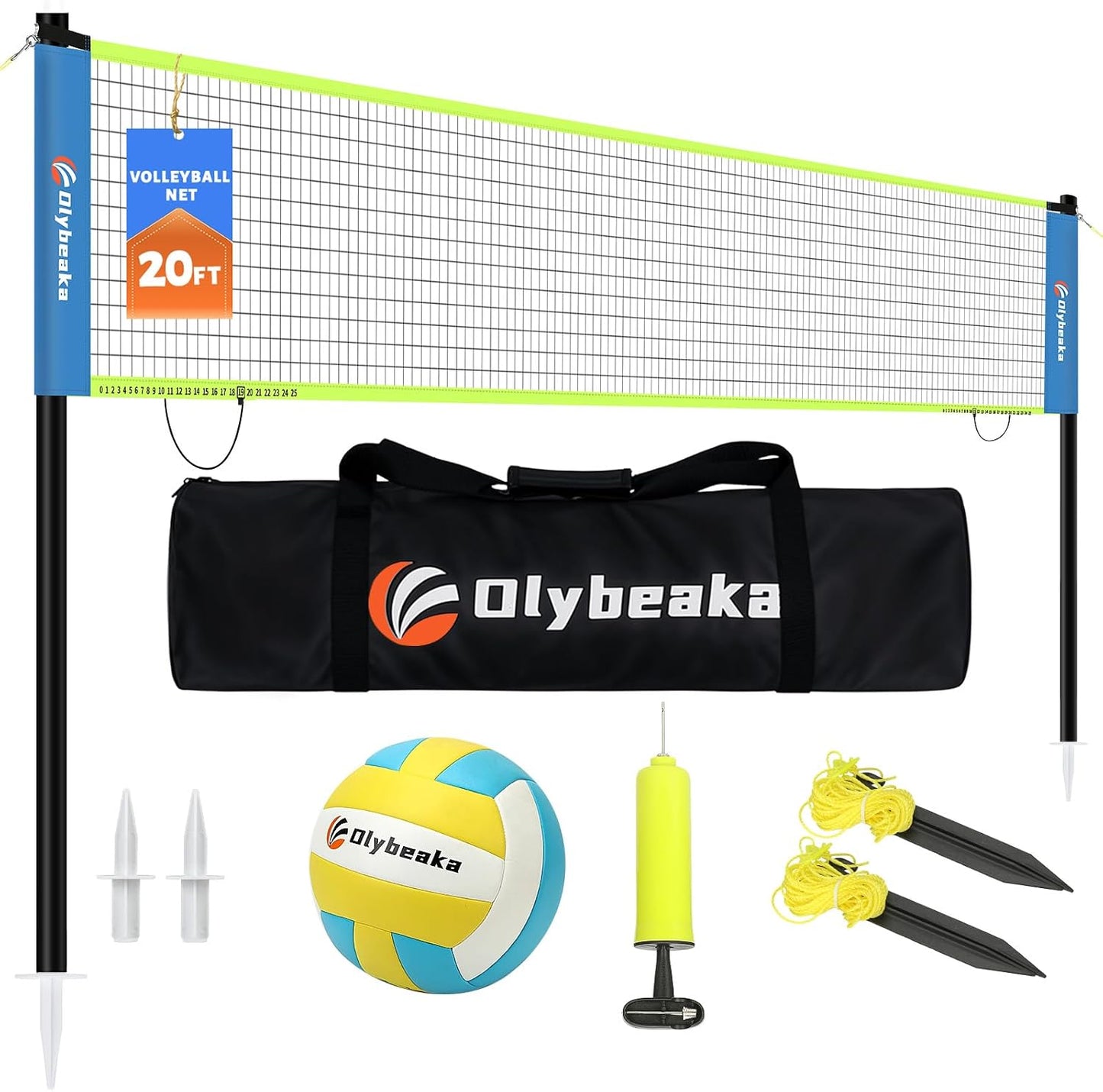 Red voleibol exterior 20ft patio playa anti-flacidez hierro