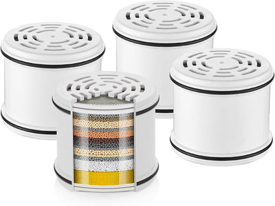 4 Filtros ducha fijos suavizan agua dura elimina cloro