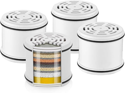 4 Filtros ducha fijos suavizan agua dura elimina cloro