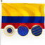 Bandera Colombia 3x5ft doble cara nailon 210D resistente