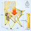 2 Sillas Plegables Acampar con Bolsa Malla Amarillo