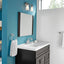 Accesorio baño doble con 2 luces vidrio esmerilado níquel
