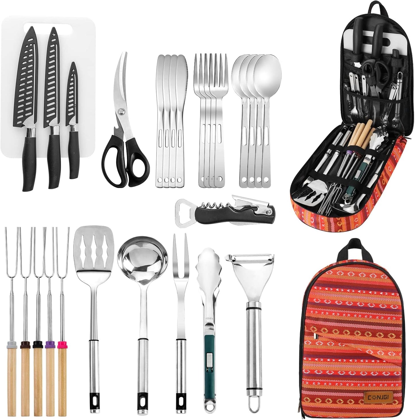 Bolsa almacenamiento utensilios cocina campamento