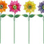 Pack 4 estacas flores metal 20" decoración jardín