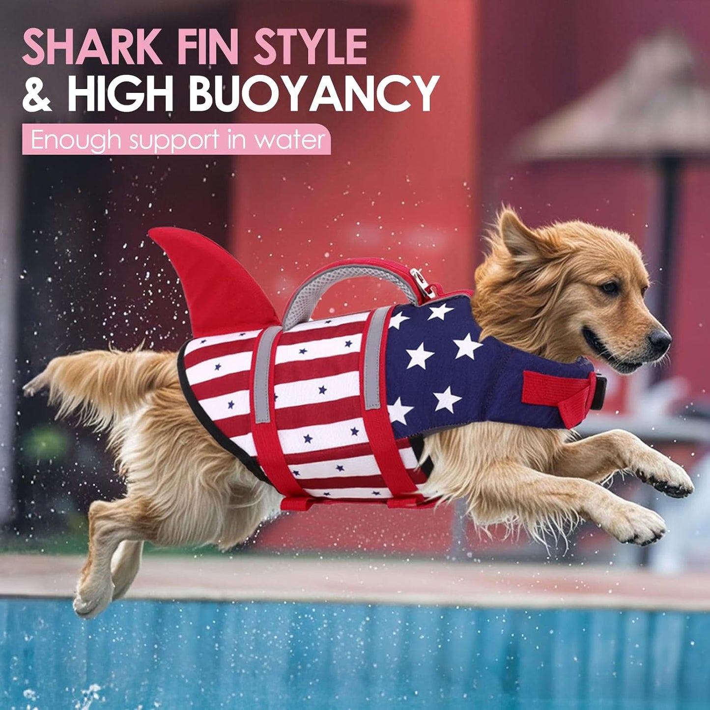 Chaleco salvavidas perros asa rescate rayas reflectantes xs azul