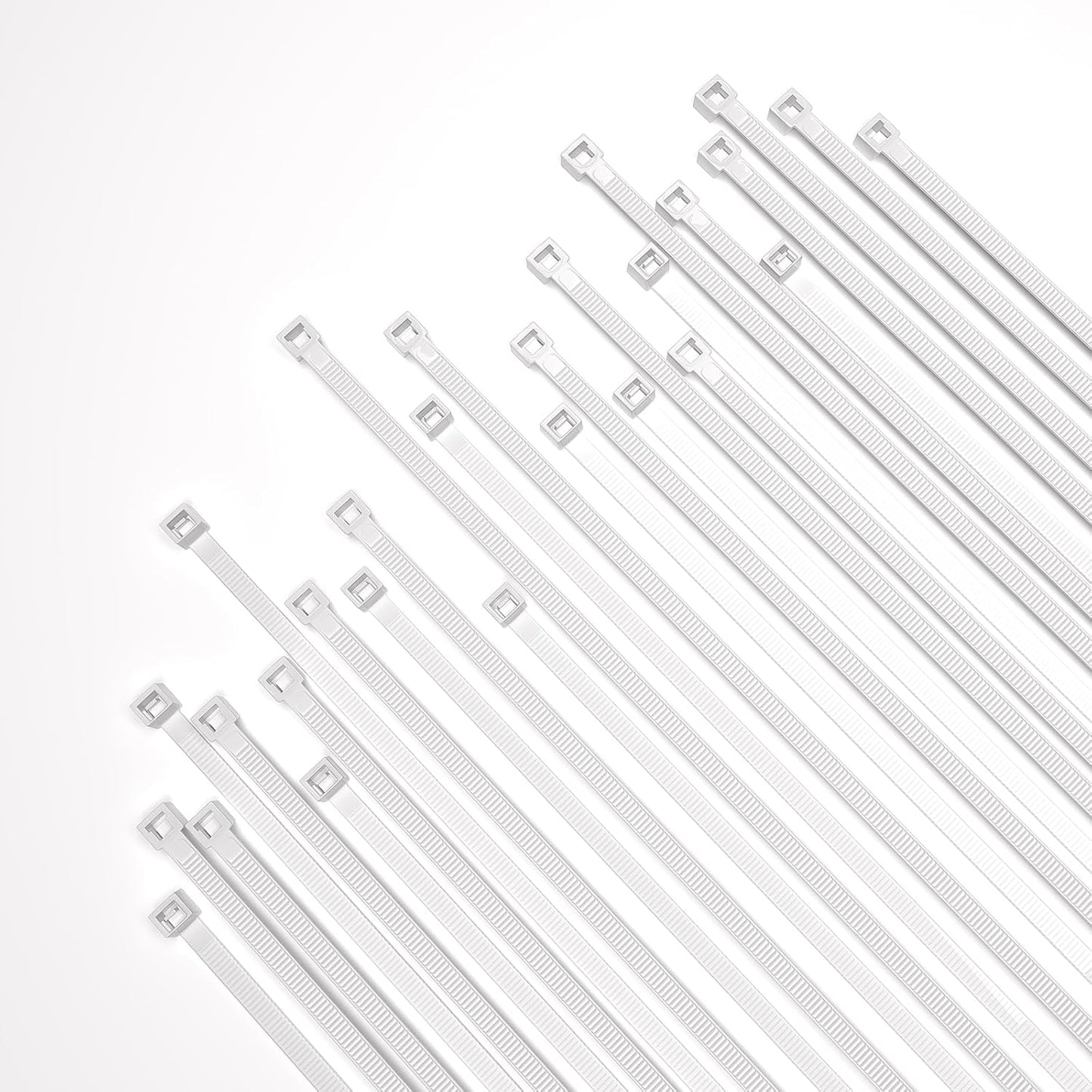 50 Bridas Nailon Blanco 0.19x8pulg Resistentes UV y Temperatura