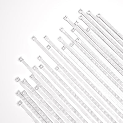 100 Bridas Nailon Blanco 0.19x8" Resistentes UV