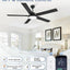 Ventilador techo 60pulg LED 30W 6 vel 3CCT motor CC silencioso