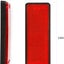 10 Reflectores Rectangulares Autoadhesivos Rojos