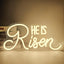 Letrero LED neón USB He Is Risen para pared Navidad Pascua